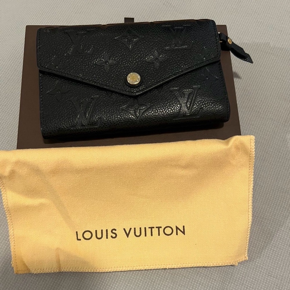 Louis Vuitton Black Embossed Wallet
